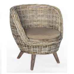 Стол Ратан Сив-Chair Bucket Rattan Grey 82X77H70см