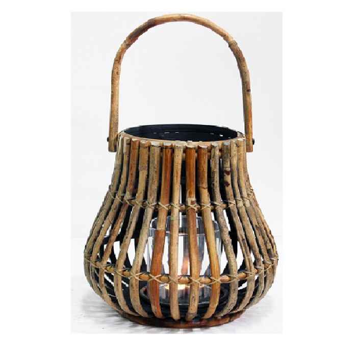 Фенер Натурал/Тъмно сив-Lantern Natural/Dark Grey D37H35см-Incl Glass-EuOKS.jpeg