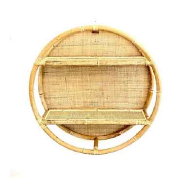 Стенен стилаж Ратан Блонд Две-Wall Rack Rattan/Webbing Blond 80X20см