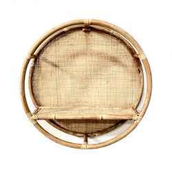 Стенен стилаж Ратан Блонд-Wall Rack Rattan/Webbing Blond 80X20см