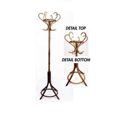 Закачалка Ратан/Кафява-Coat Rack Rattan Brown 50X50H195см-KD