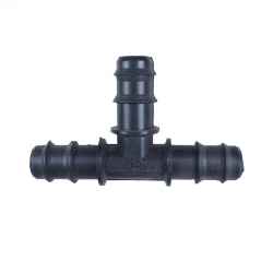 Тройник Ф16 - за капков маркуч - черен