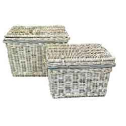 Скрин Ратан Сив-Trunk Hamper Rattan Grey 65X45H45см