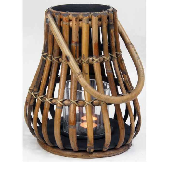 Фенер Натурал/Тъмно сив-Lantern Natural/Dark Grey D28H30см-INCL GLASS-gQqdR.jpeg