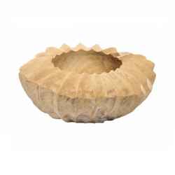 Купа Тик Оребрена-Vase Teak Rib-Shape D30H15см