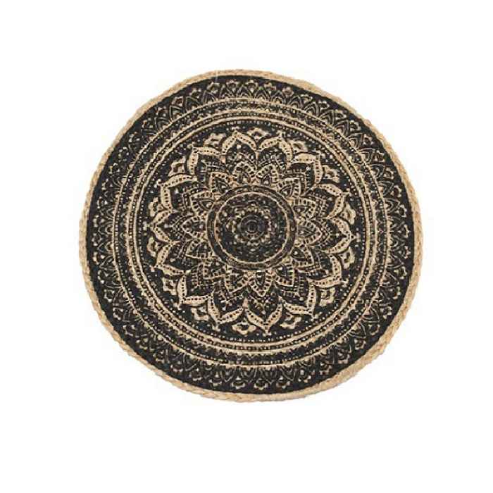Подложка за хранене Юта-Placemat Jute Natural/Black D38см-pMUOV.jpeg