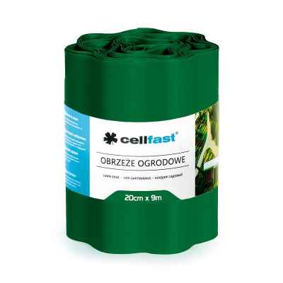 Ограничителна лента за трева - тъмно зелена 20см.х9м.к