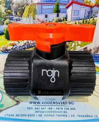 Спирателен кран сферичен PP/метал 1 Ж х 1 Ж