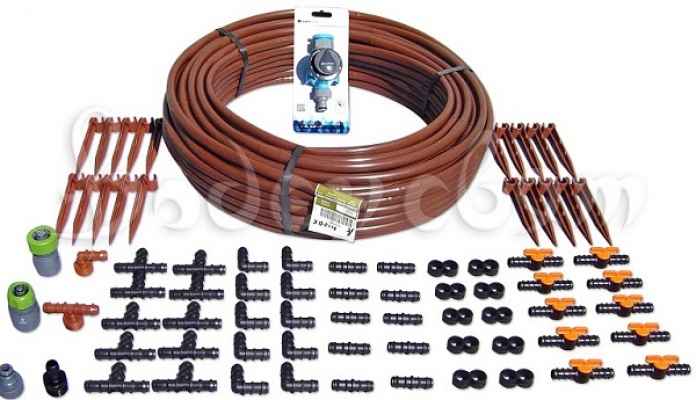 Комплект за капково напояване 100 м. с механичен таймер