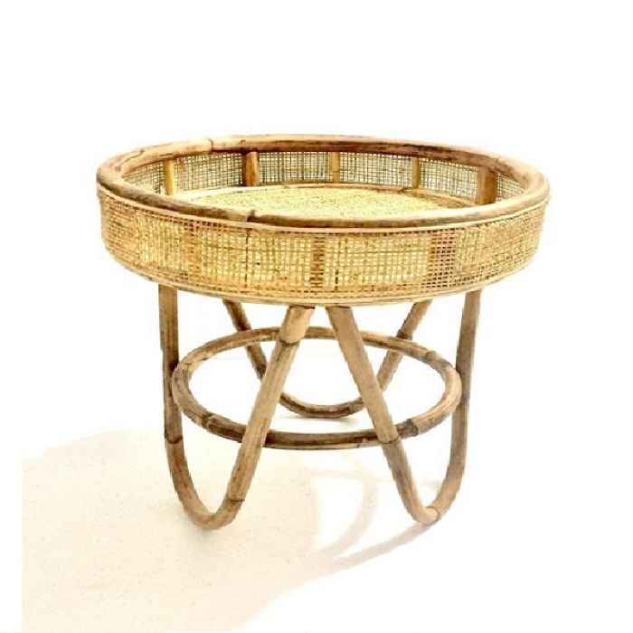 Помощна маса Ратан Блонд-Side Table Rattan Webbing Blond D50H50см-xwoWq.jpeg